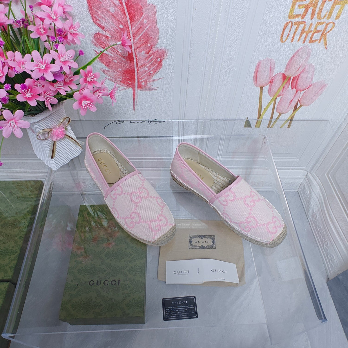 2025 New Colors Early Spring Gucci Gucci's classic logo canvas espadrilles