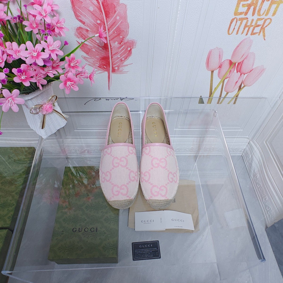 2025 New Colors Early Spring Gucci Gucci's classic logo canvas espadrilles