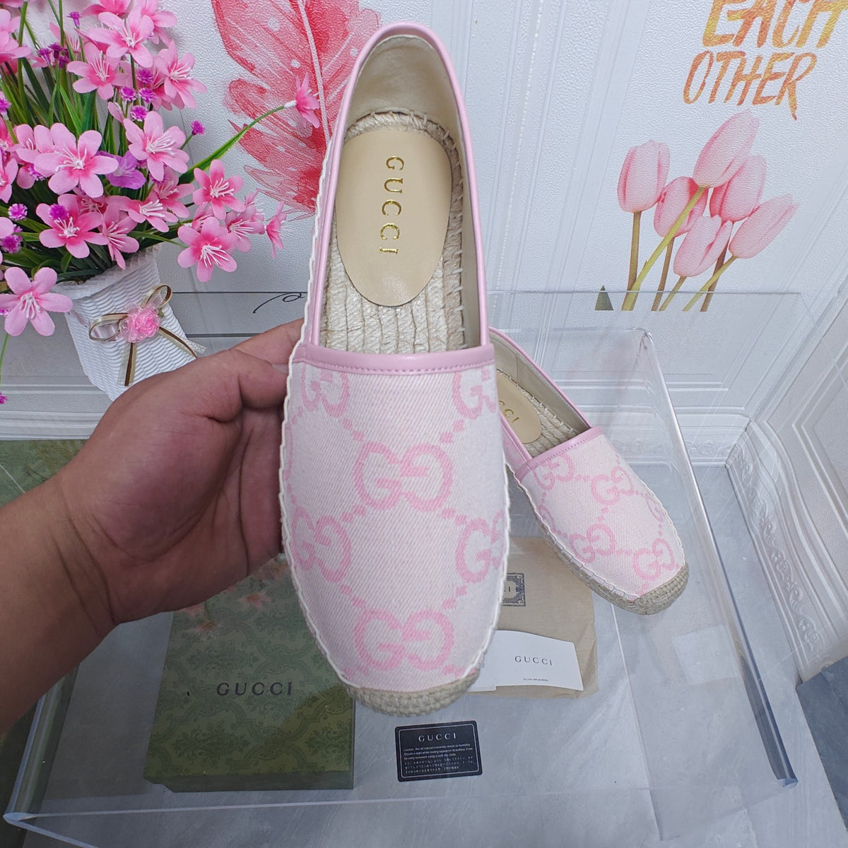 2025 New Colors Early Spring Gucci Gucci's classic logo canvas espadrilles