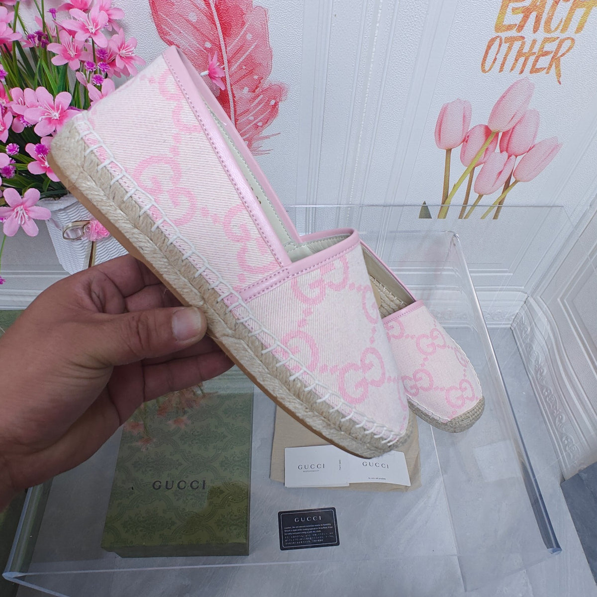 2025 New Colors Early Spring Gucci Gucci's classic logo canvas espadrilles