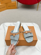 LOVE LOVE Chunky Heel Sandals Louis Vuitton Premium Version