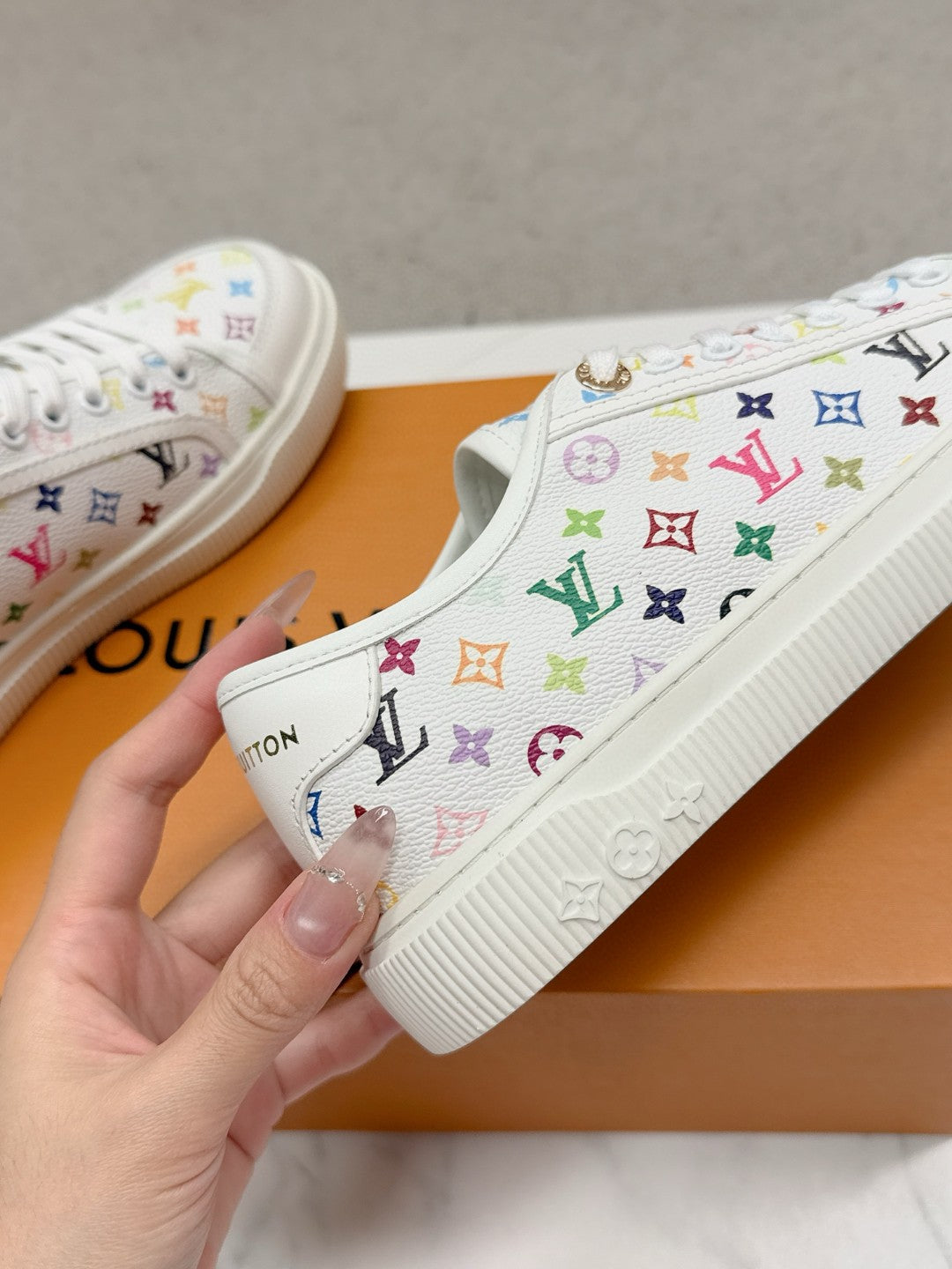 Louis Vuitton (LV) Lagoon series platform denim sneakers