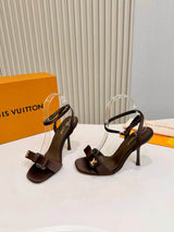 LV Bow-Tie Stiletto Sandals