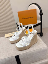 Louis Vuitton Openwork Wedge Sandals