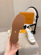 Louis Vuitton Openwork Wedge Sandals