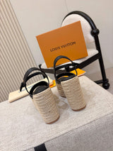 L'Oréal Louis Vuitton Espadrille Wedge Sandals