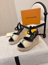L'Oréal Louis Vuitton Espadrille Wedge Sandals