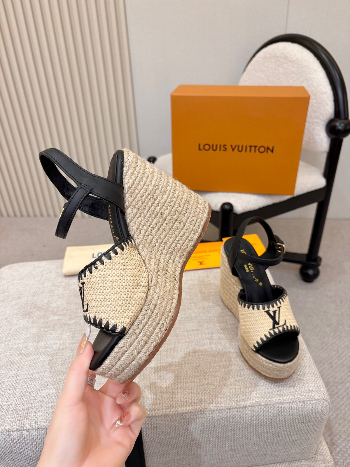 L'Oréal Louis Vuitton Espadrille Wedge Sandals