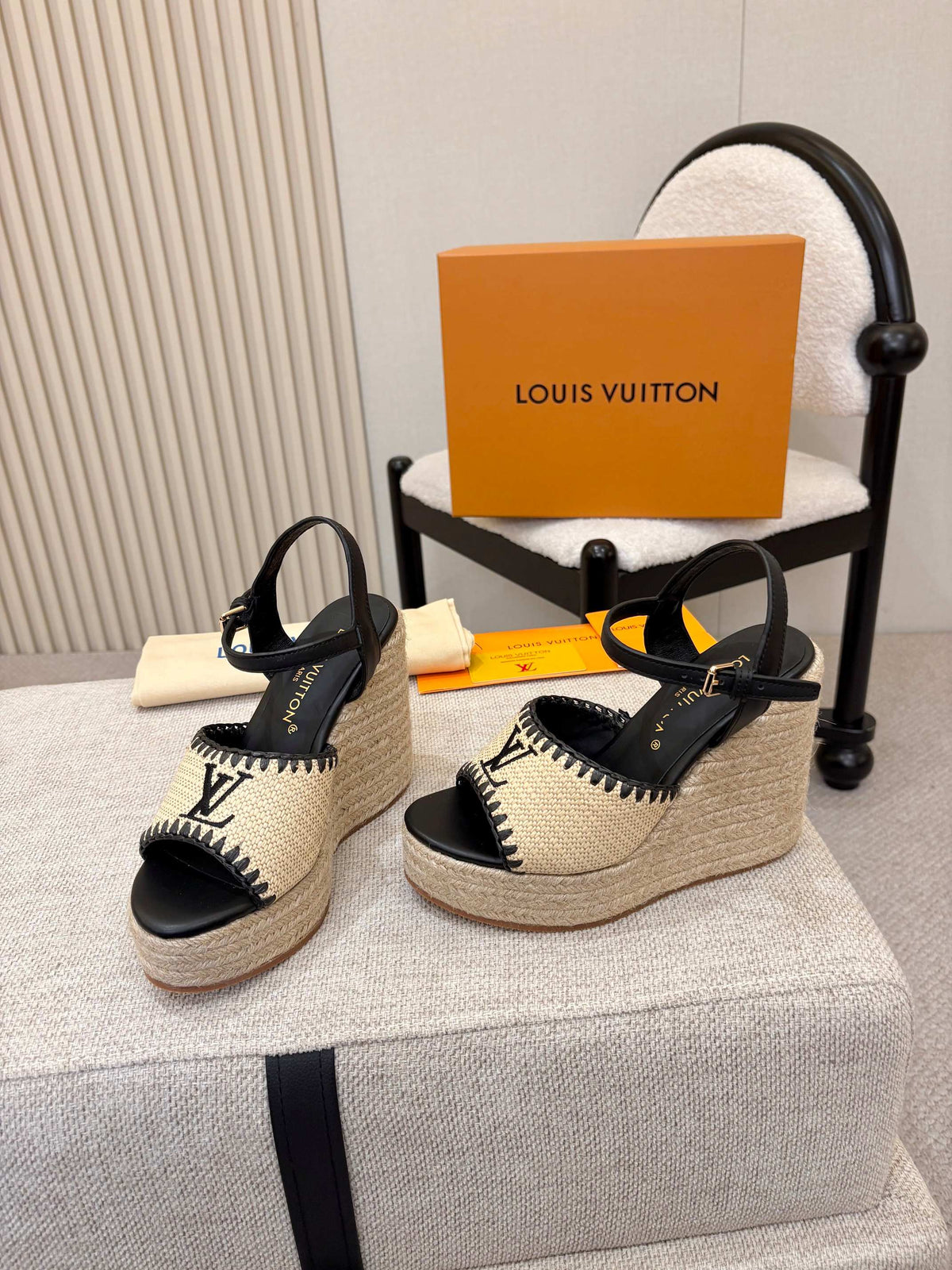 L'Oréal Louis Vuitton Espadrille Wedge Sandals