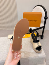 L'Oréal Louis Vuitton Espadrille Wedge Sandals