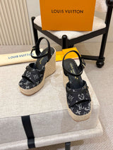 L'Oréal Louis Vuitton Retro Rope Wedge Sandals