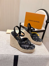 L'Oréal Louis Vuitton Retro Rope Wedge Sandals