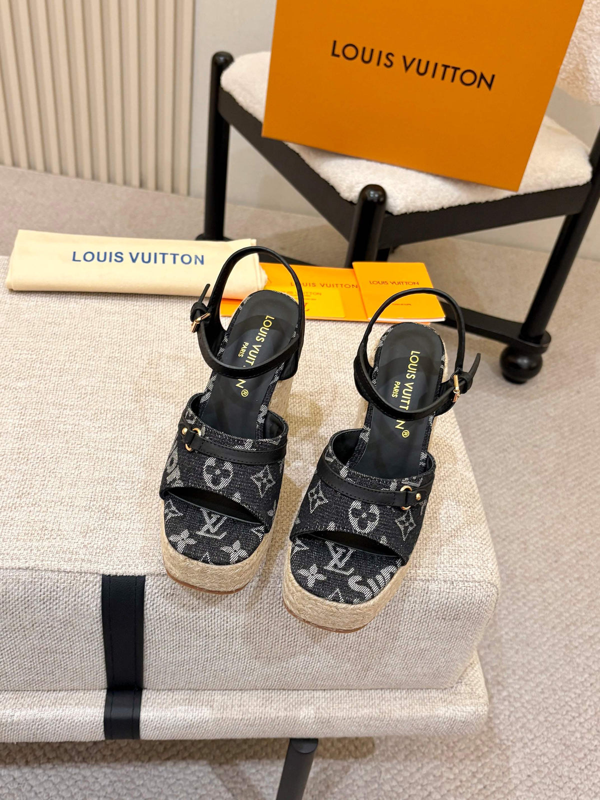 L'Oréal Louis Vuitton Retro Rope Wedge Sandals