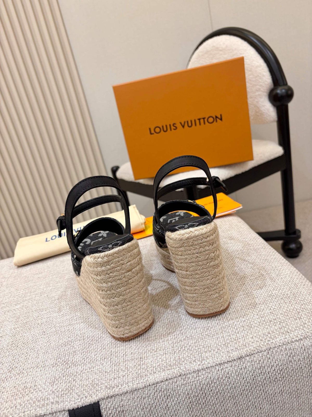 L'Oréal Louis Vuitton Retro Rope Wedge Sandals