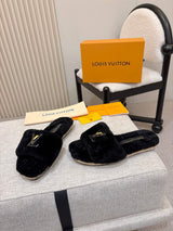 p325 LV Wool Women's Furry Slippers