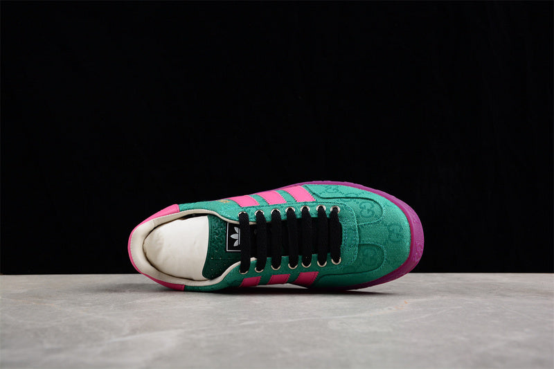 【380】[737967 FAAW3 3746]-[ADIDAS ORIGINALS GAZELLE ESQUISITE GU*CCI GREEN/PINK/PURPLE]