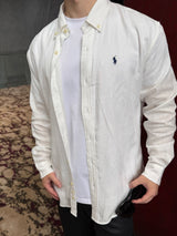 Ralph Lauren Warhorse Embroidery Linen Long-Sleeved Shirt (Fe22)