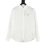 Ralph Lauren Warhorse Embroidery Linen Long-Sleeved Shirt (Fe22)