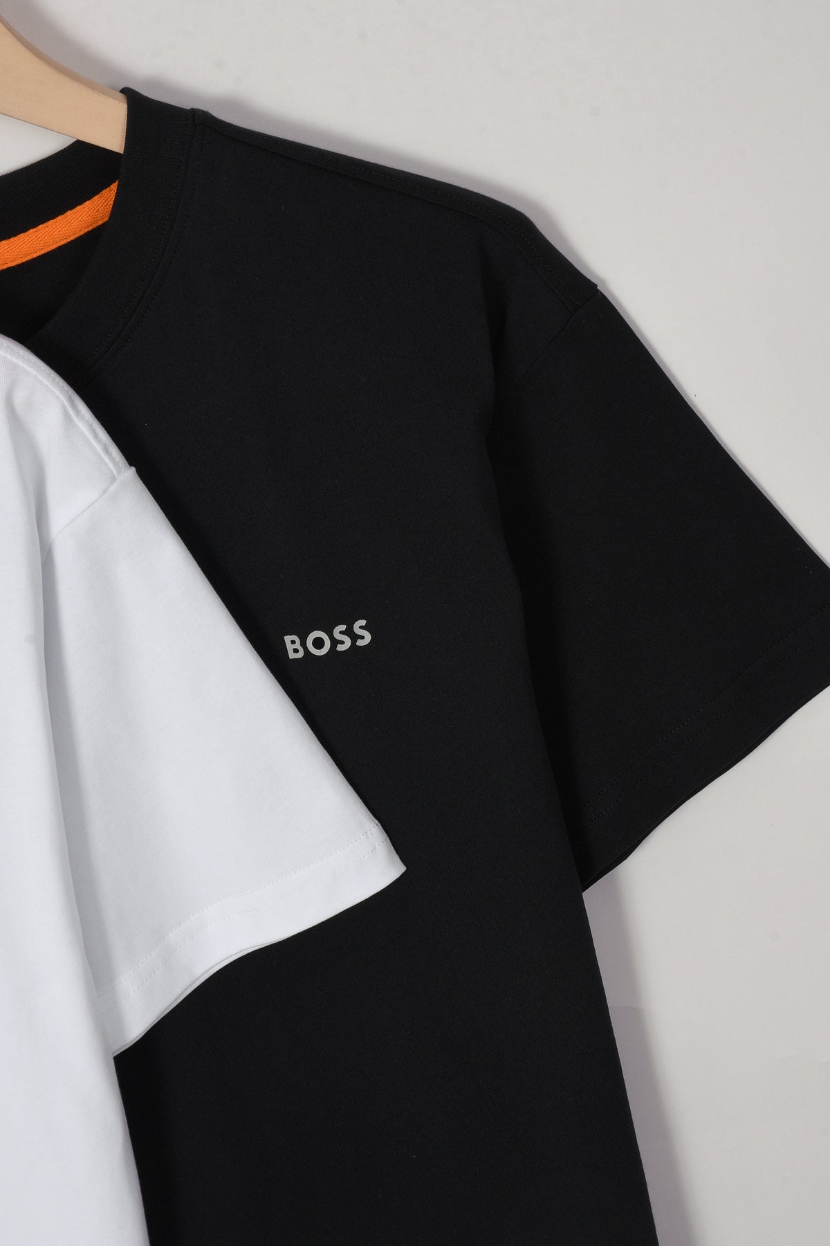 BOSS短袖T恤 ：黑色 白色：M-XXL：220g全棉