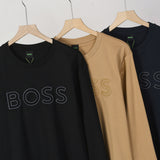 511#BOSS圆领长袖T恤