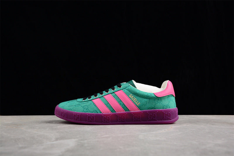 【380】[737967 FAAW3 3746]-[ADIDAS ORIGINALS GAZELLE ESQUISITE GU*CCI GREEN/PINK/PURPLE]