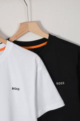 BOSS短袖T恤 ：黑色 白色：M-XXL：220g全棉