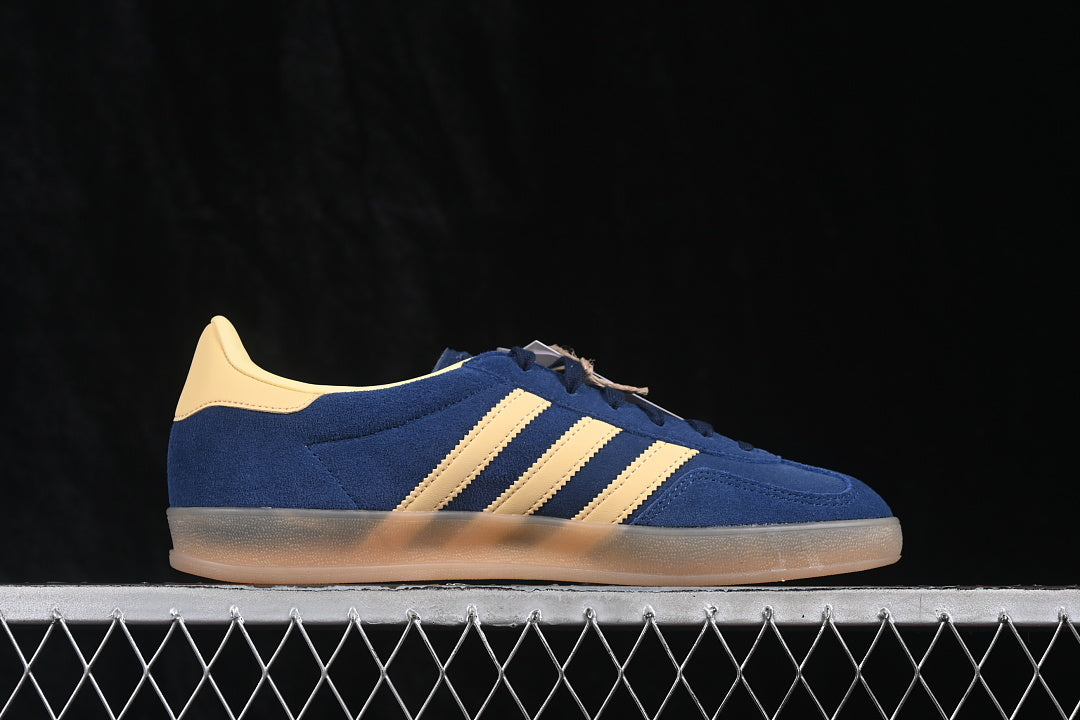 【260】[IH6798]-[GAZELLE INDOOR CASUAL ANTI SLIP BOARD SHOES BLUE/YELLOW]-[WOMAN:35-39]-[MAN:40-46]