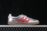 【220】[JR2403]-[GAZELLE INDOOR CLOVER RETRO CASUAL SNEAKERS SILVER/RED]-[WOMAN:35-39]-[MAN:40-45]