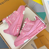 Top-tier version: Women's Louis Vuitton Trainer series casual sneakers/skate shoes