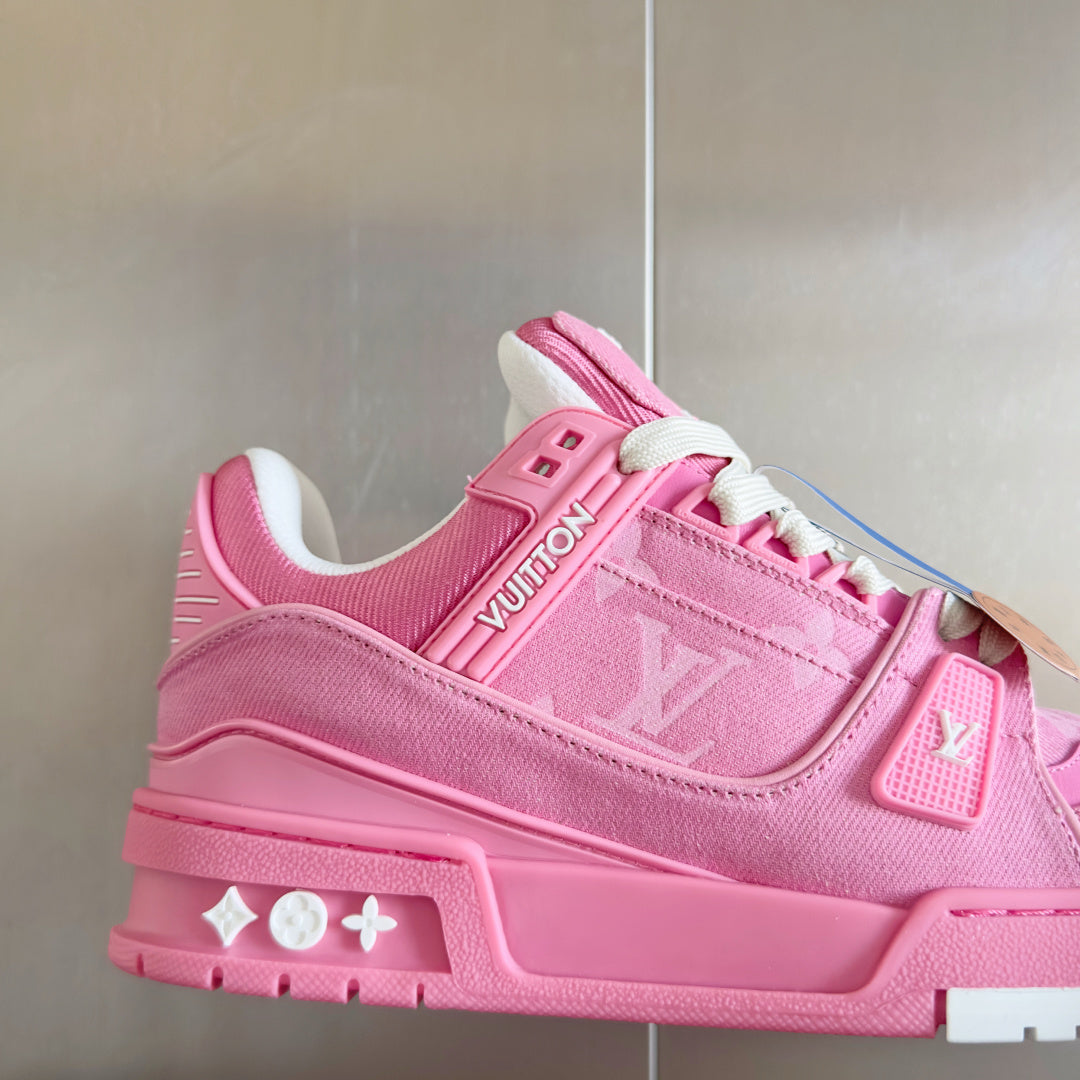 Top-tier version: Women's Louis Vuitton Trainer series casual sneakers/skate shoes