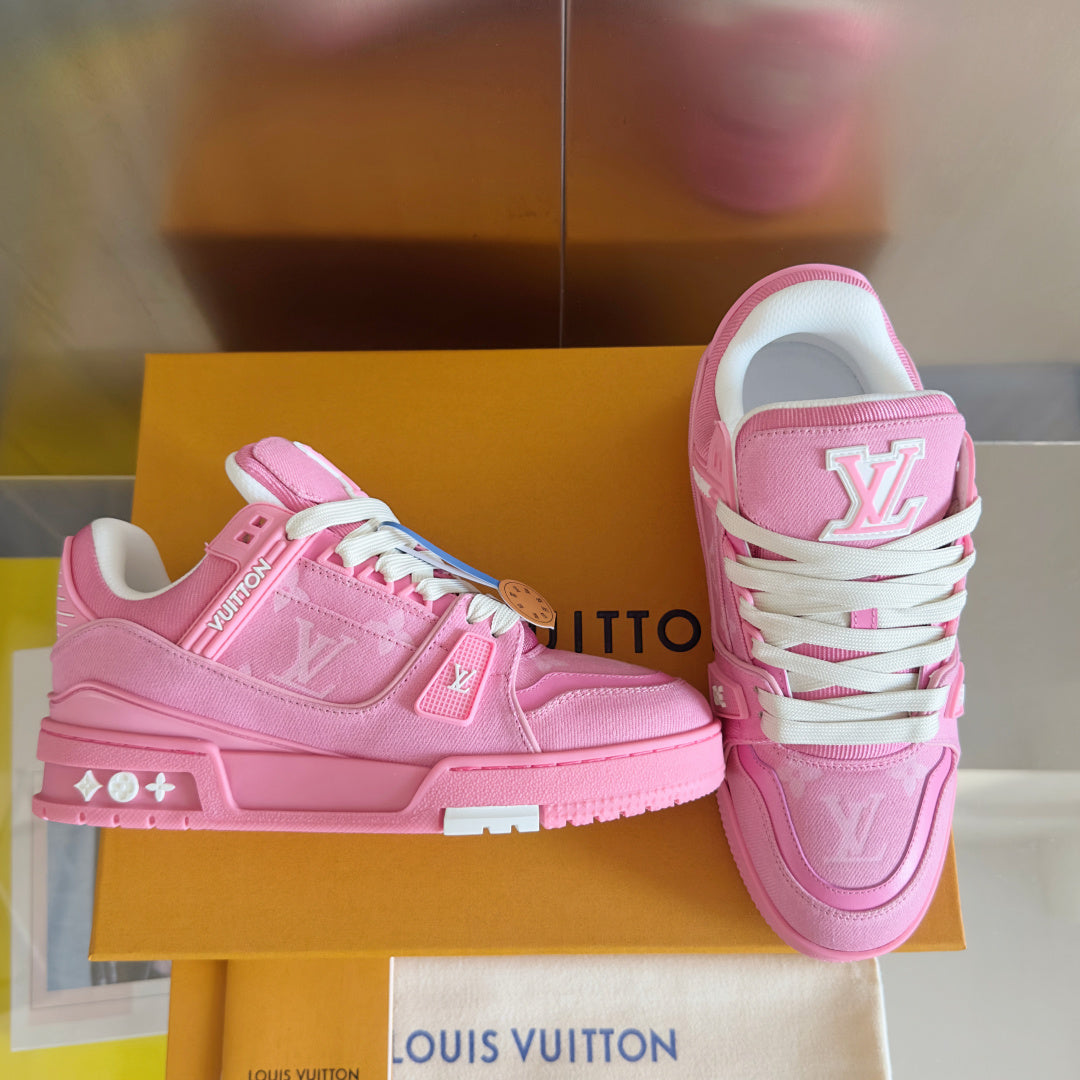 Top-tier version: Women's Louis Vuitton Trainer series casual sneakers/skate shoes