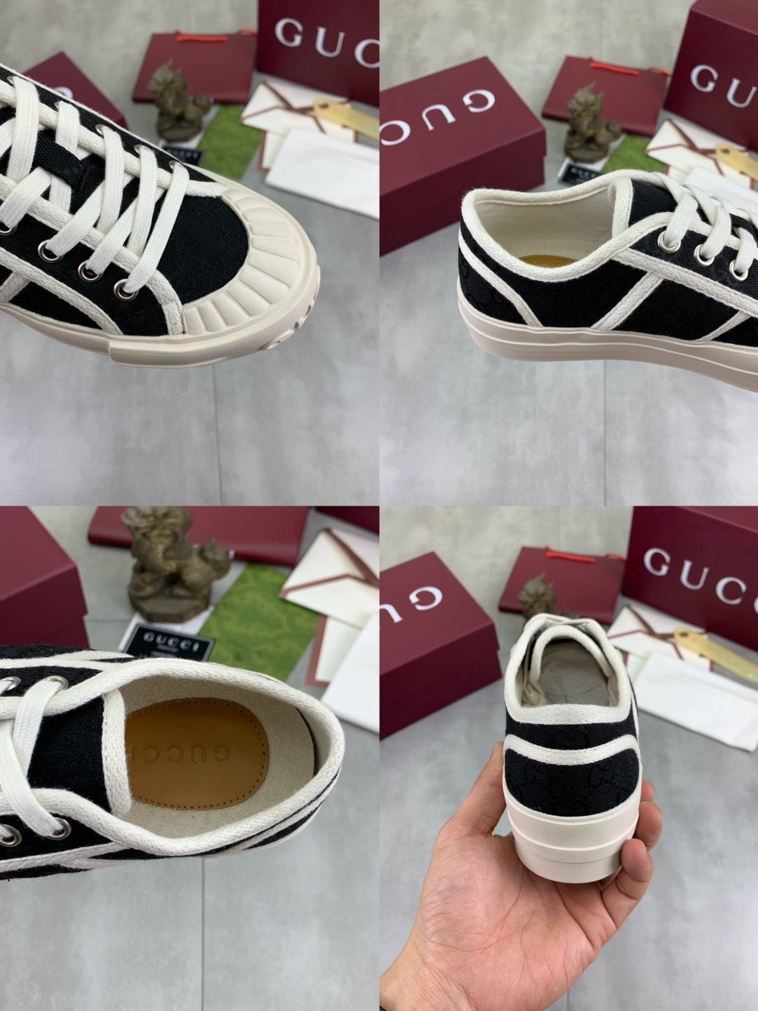 Factory direct price for women's Gucci platform canvas shoes