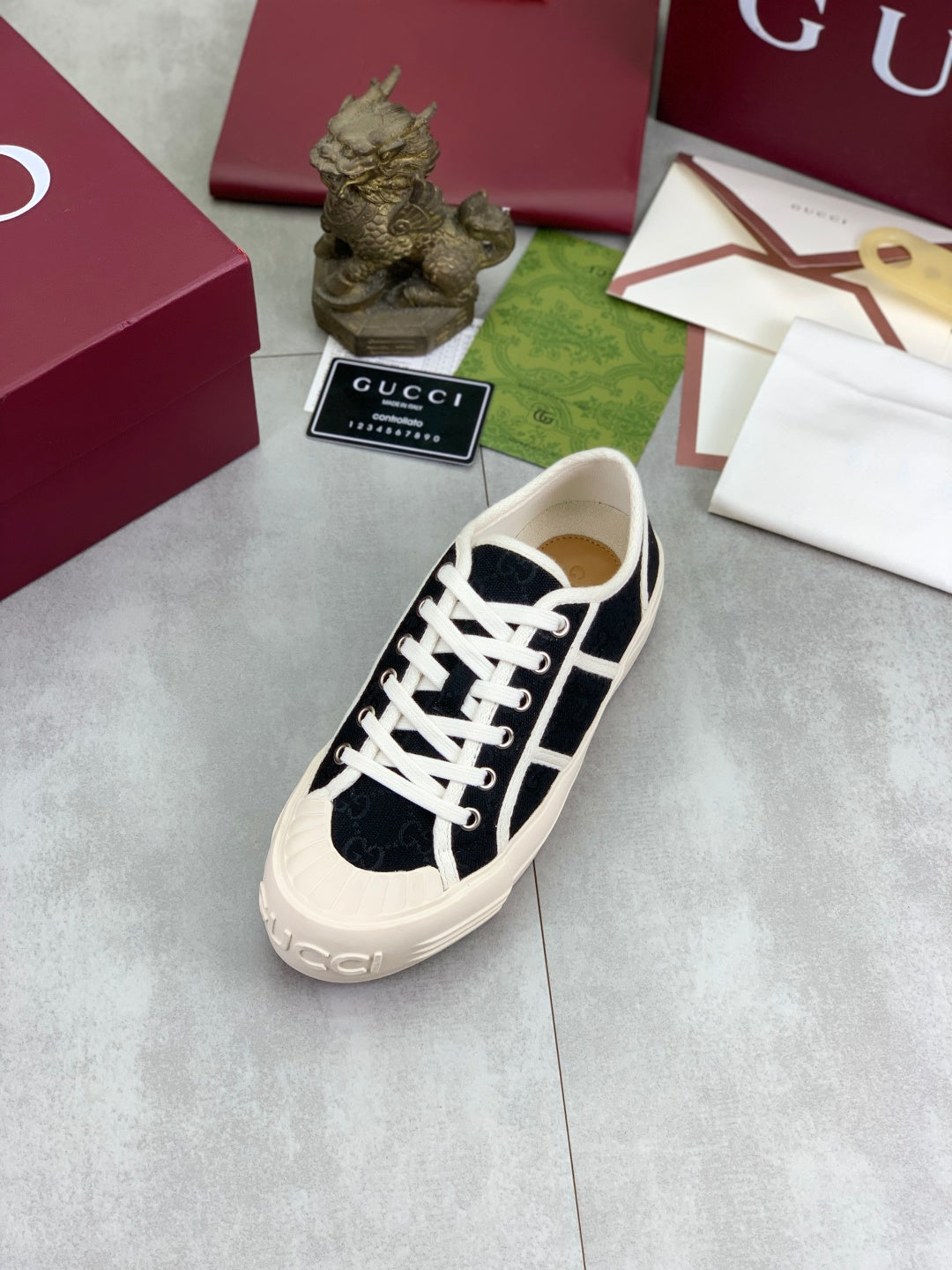 Factory direct price for women's Gucci platform canvas shoes