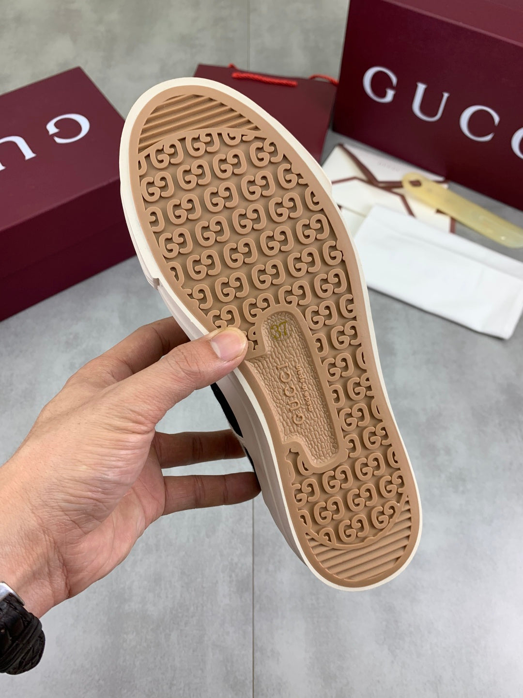 Factory direct price for women's Gucci platform canvas shoes