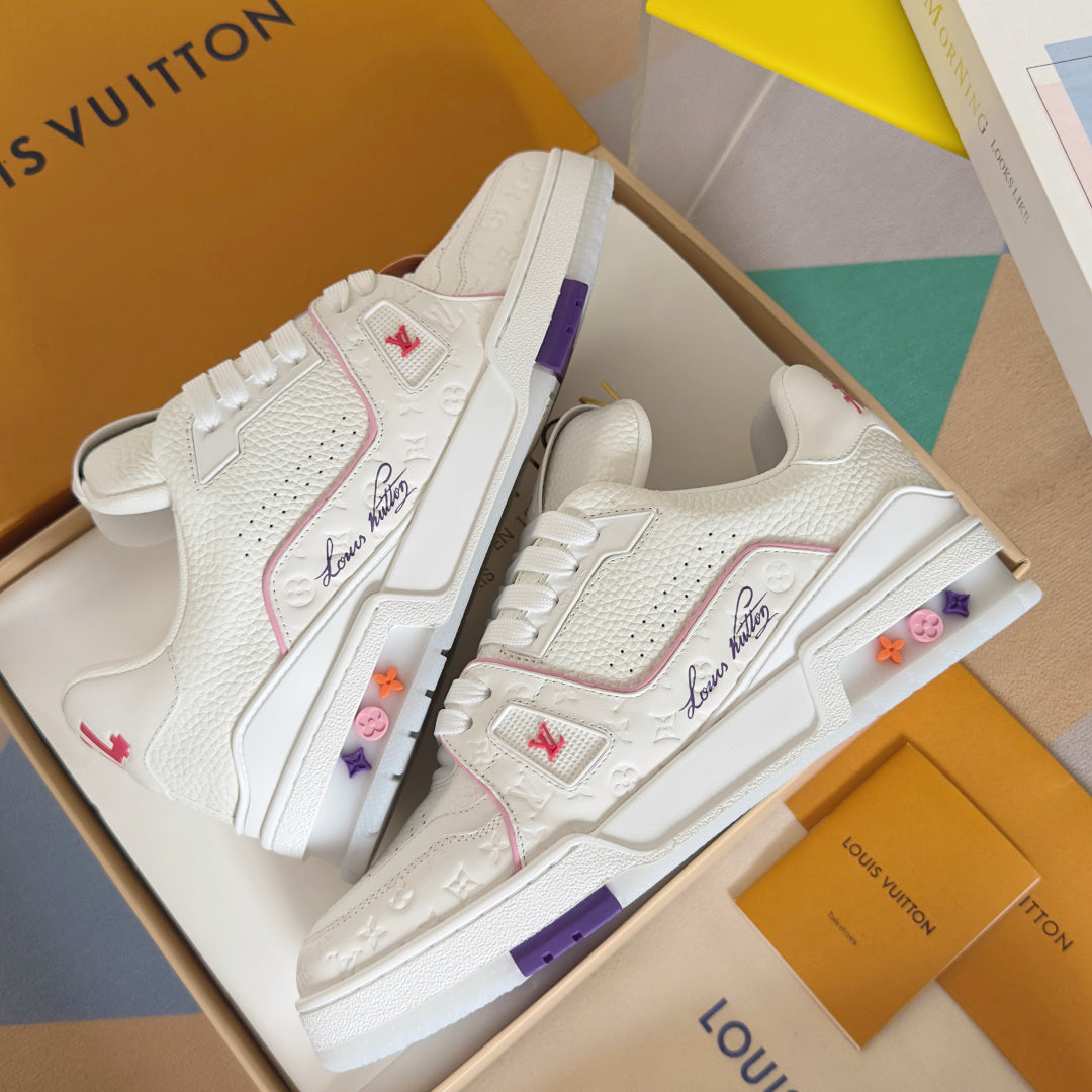 Top-tier version: Louis Vuitton LV Trainer limited edition cruise ship style casual sneakers/skate shoes