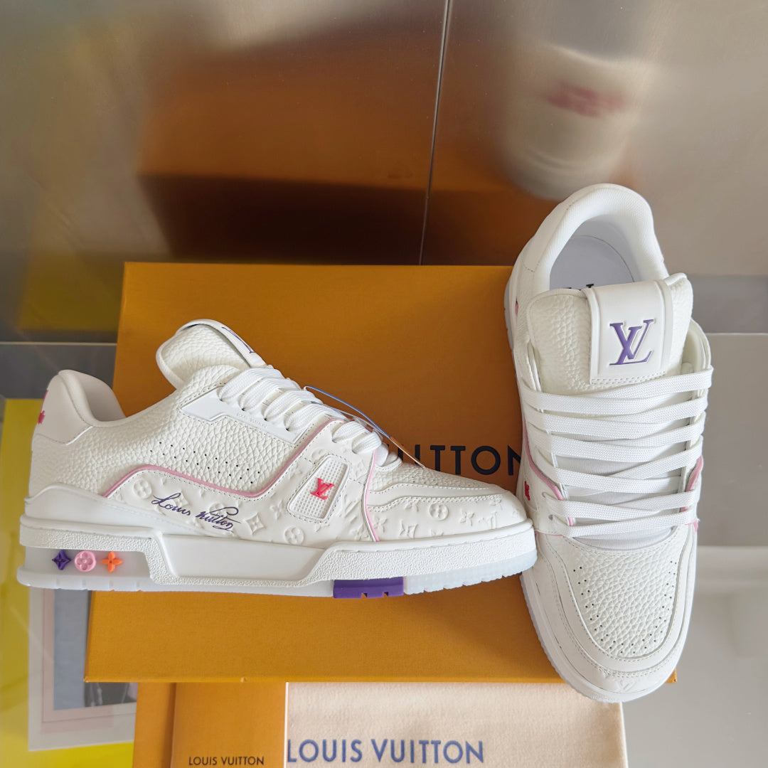 Top-tier version: Louis Vuitton LV Trainer limited edition cruise ship style casual sneakers/skate shoes