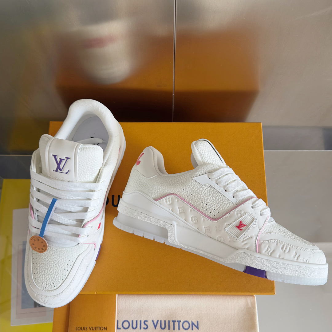Top-tier version: Louis Vuitton LV Trainer limited edition cruise ship style casual sneakers/skate shoes