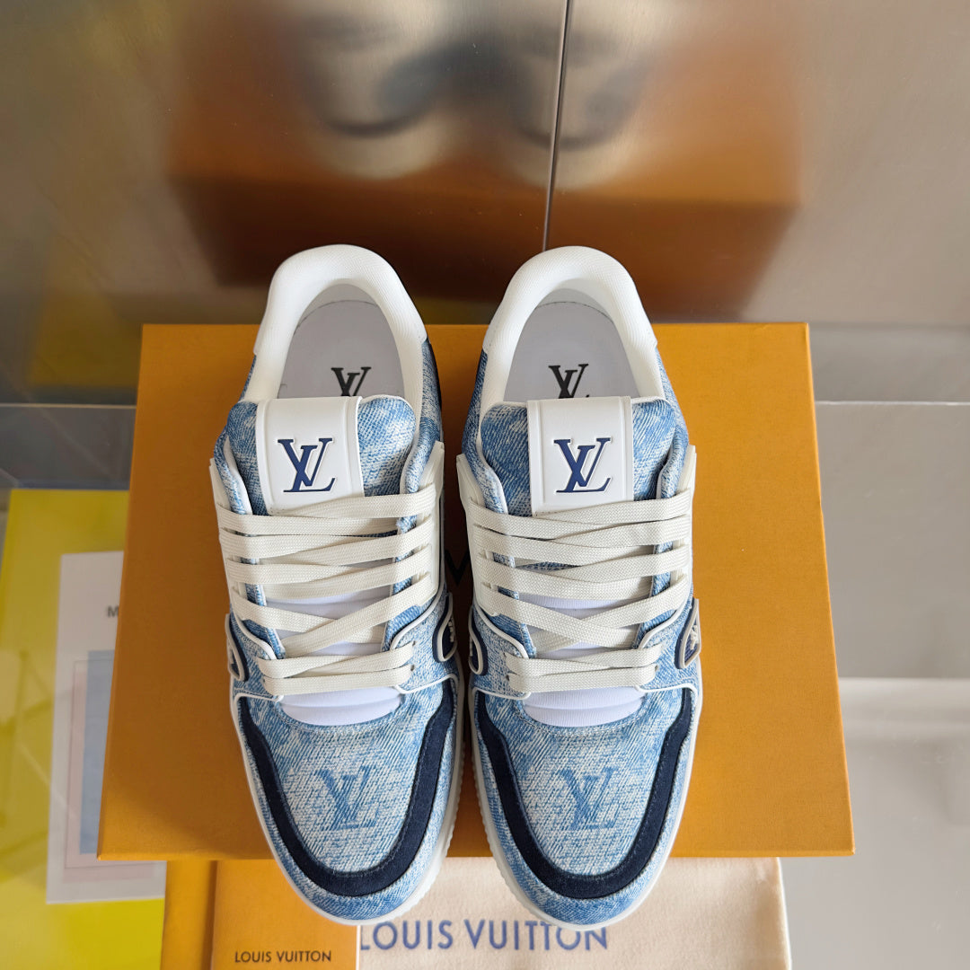 Top-tier version: Louis Vuitton LV Trainer couple's casual sneakers