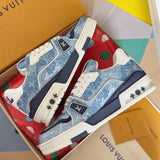 Top-tier version: Louis Vuitton LV Trainer couple's casual sneakers
