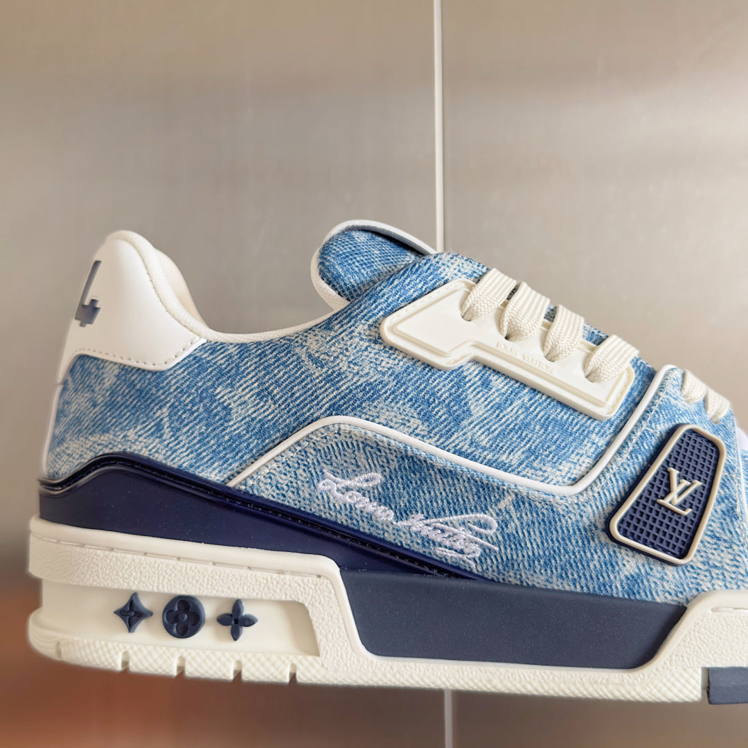 Top-tier version: Louis Vuitton LV Trainer couple's casual sneakers