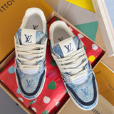 Top-tier version: Louis Vuitton LV Trainer couple's casual sneakers