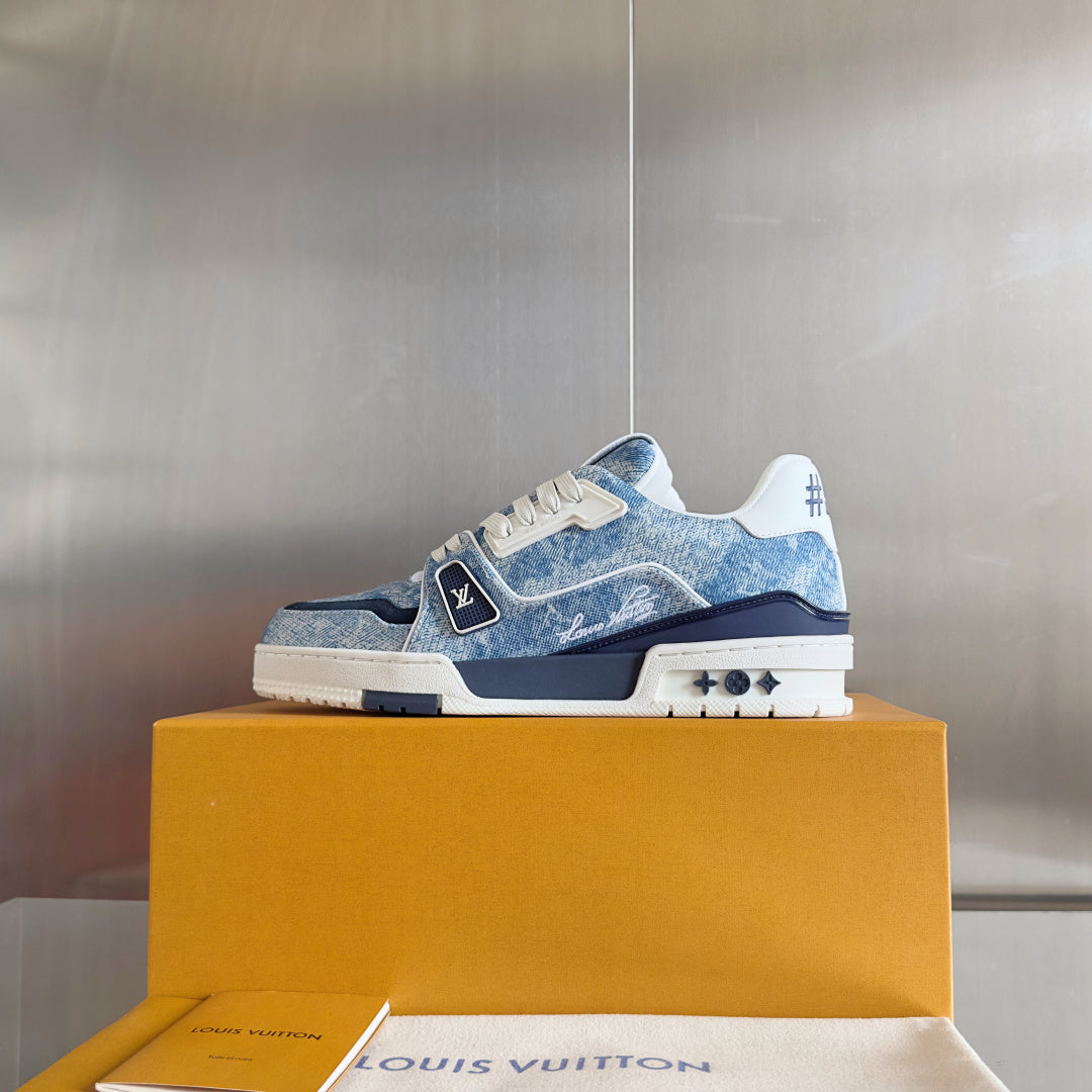Top-tier version: Louis Vuitton LV Trainer couple's casual sneakers