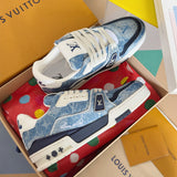 Top-tier version: Louis Vuitton LV Trainer couple's casual sneakers