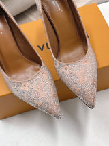 LV diamond-encrusted pointed-toe stilettos