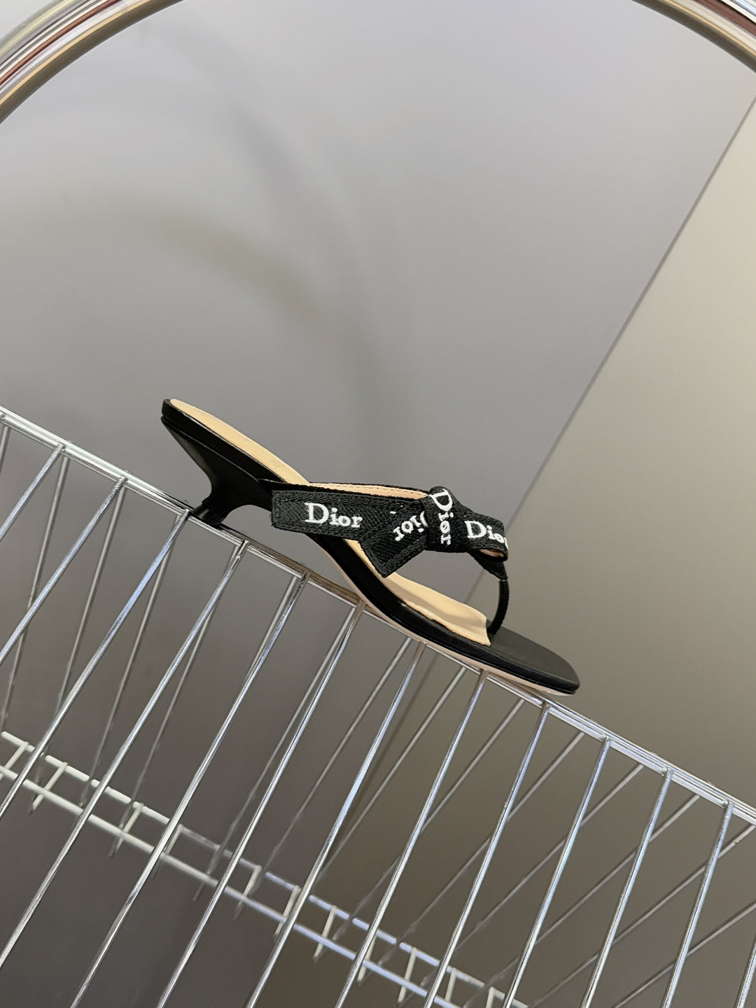 Dior's latest J'Adior thong kitten heel sandals