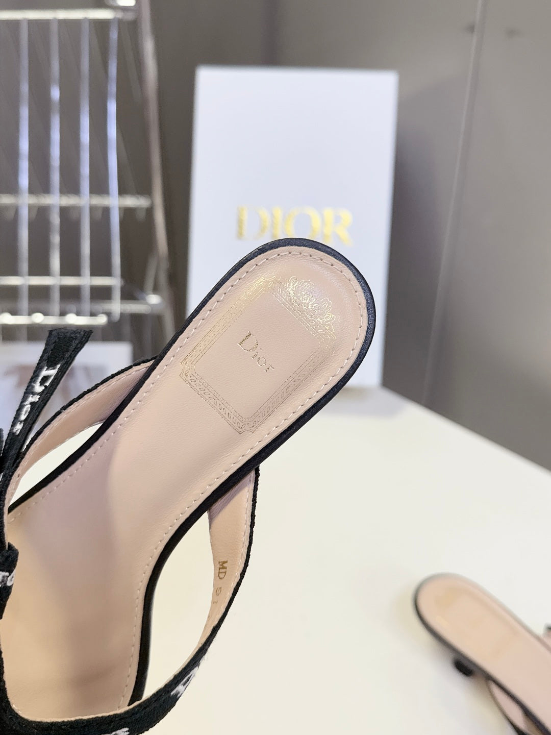 Dior's latest J'Adior thong kitten heel sandals