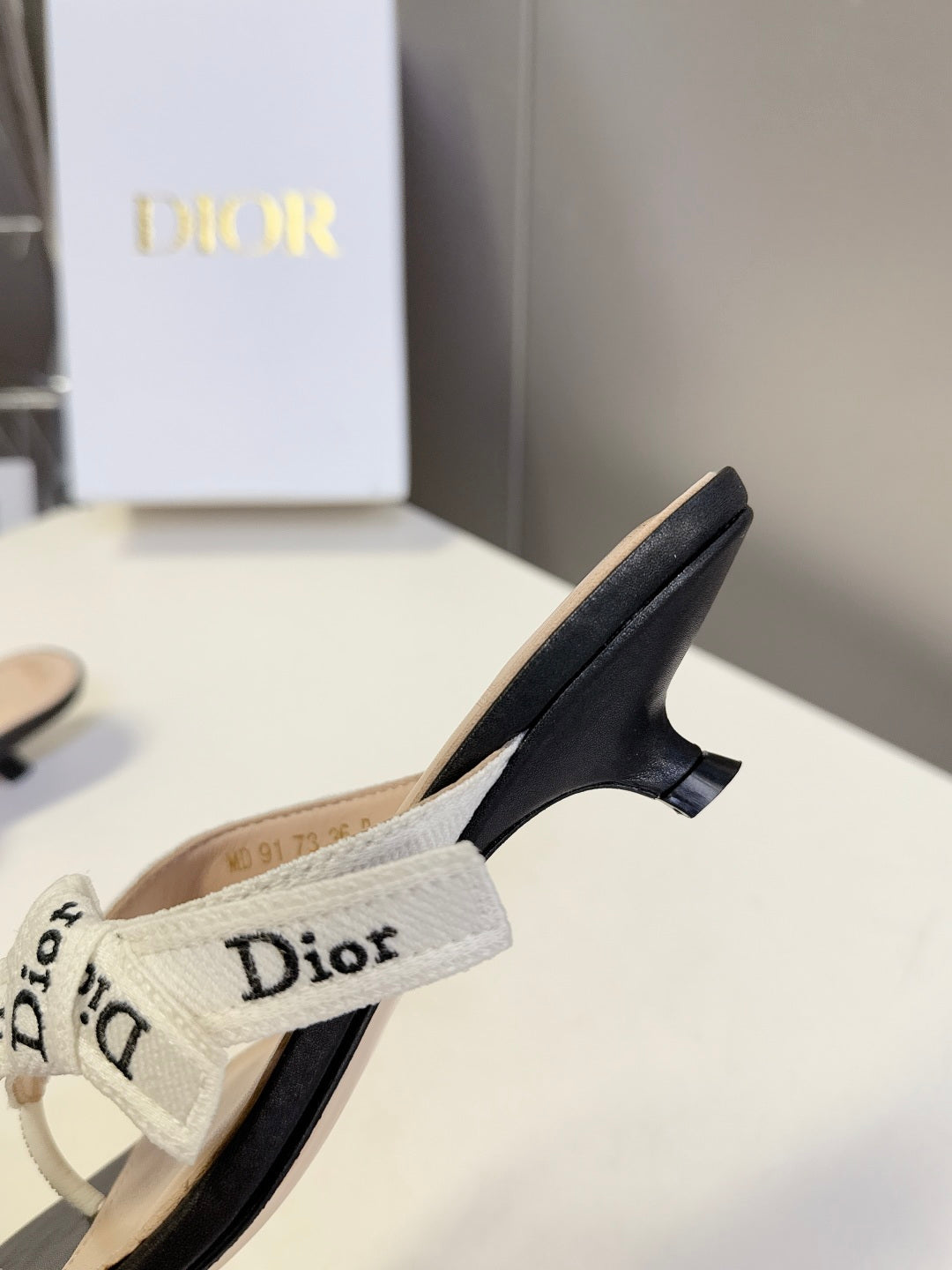 Dior's latest J'Adior thong kitten heel sandals