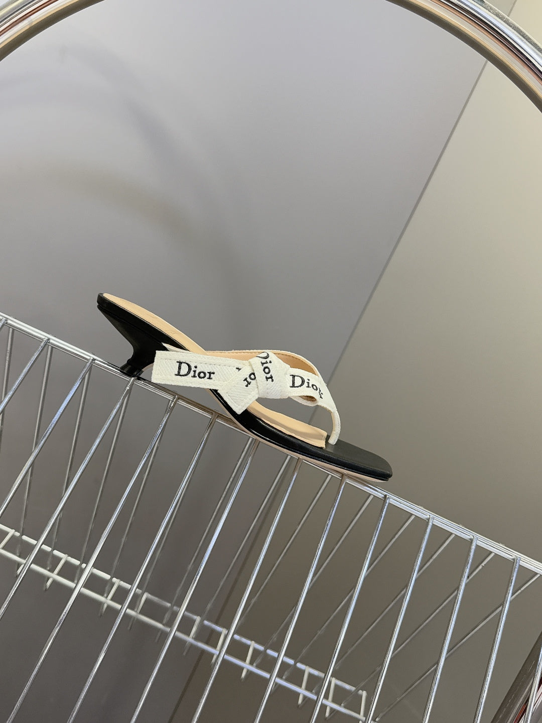 Dior's latest J'Adior thong kitten heel sandals