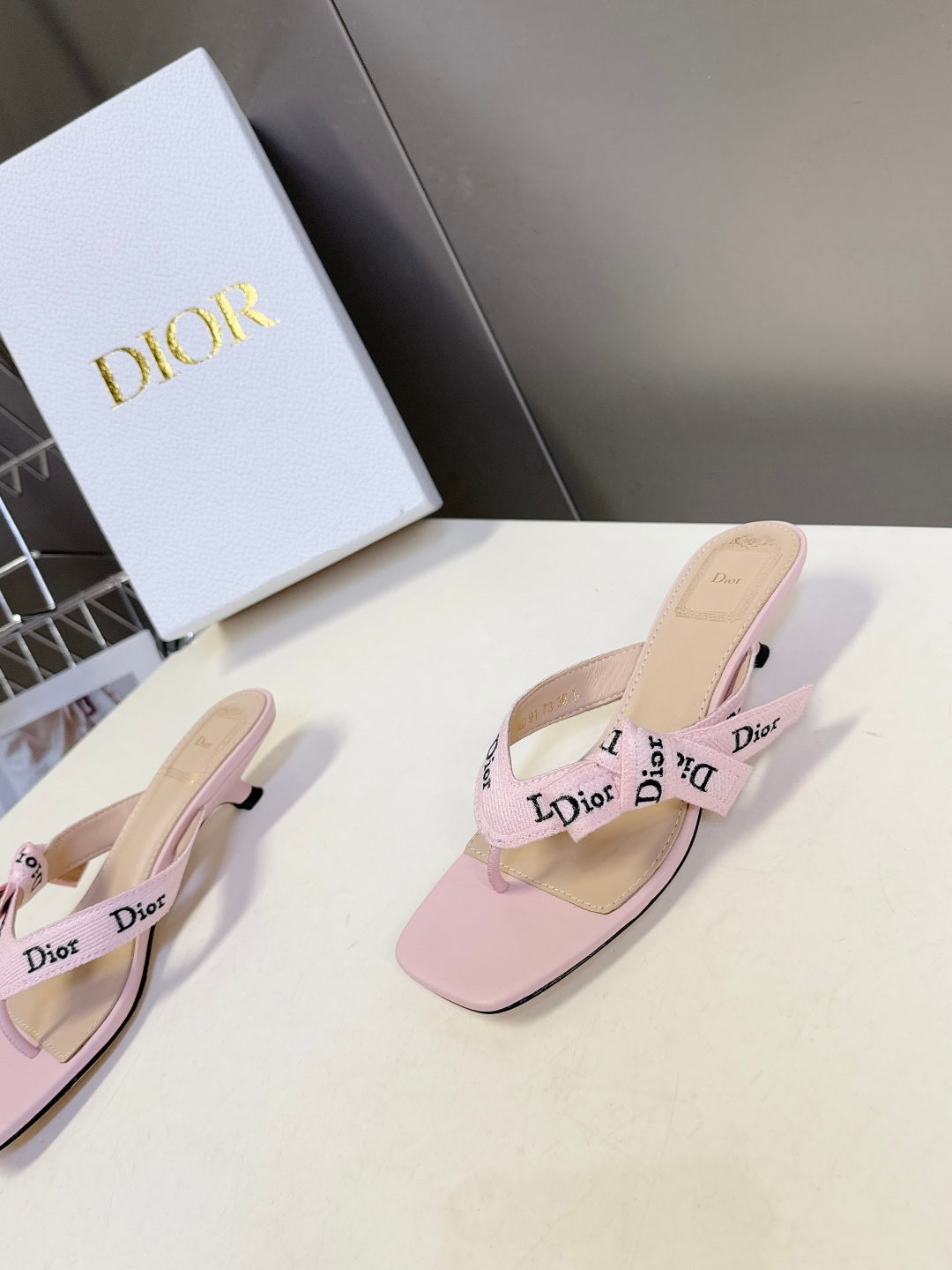 Dior's latest J'Adior flip-flops with kitten heels