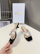 Dior's latest J'Adior thong kitten heel sandals